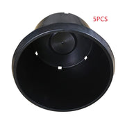 DURAFORCE 25 Gallon New Black Plant Flower Nursery Pot Root Plastic Nutrition Premium 5 PK