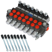 DURAFORCE 7 Spool 13GPM Hydraulic Directional Control Valve P40 Double Acting Cylinder