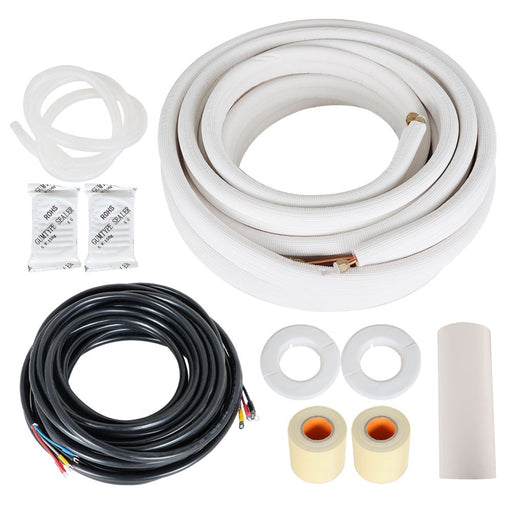 DURAFORCE 1/4*3/8 Inch Connection Pipe Install Kit For Mini Split Heat Pump Systems 50FT