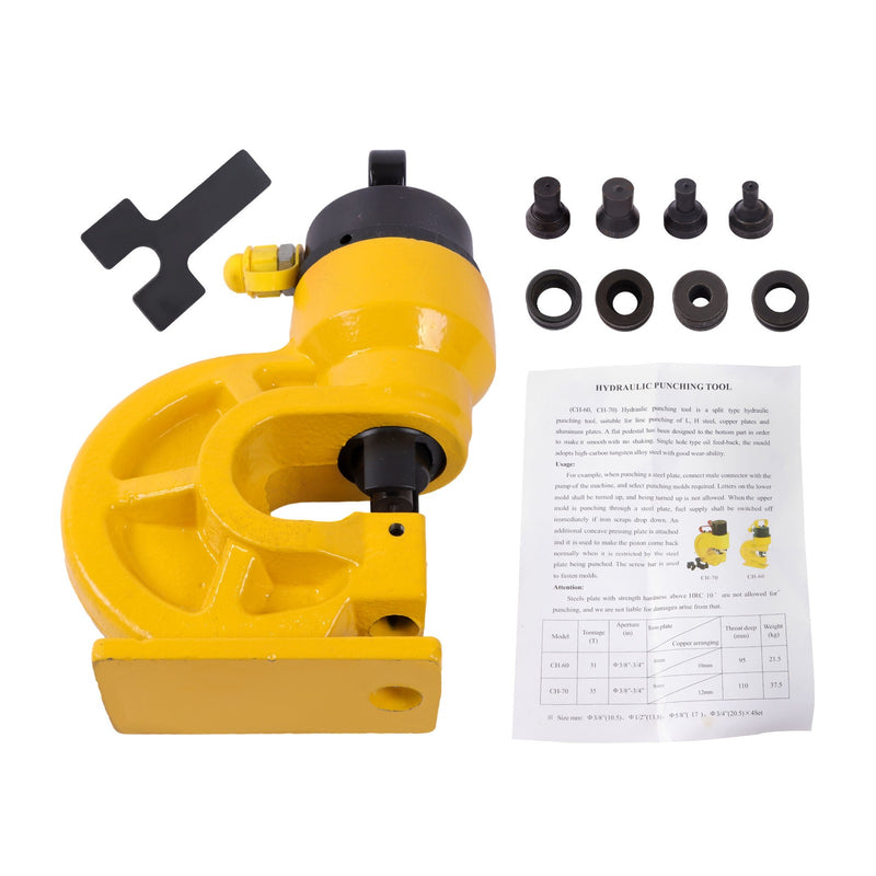 DURAFORCE Hydraulic Hole Punching Tool CH-60 31T Hole Digger Force Puncher with Four Dies