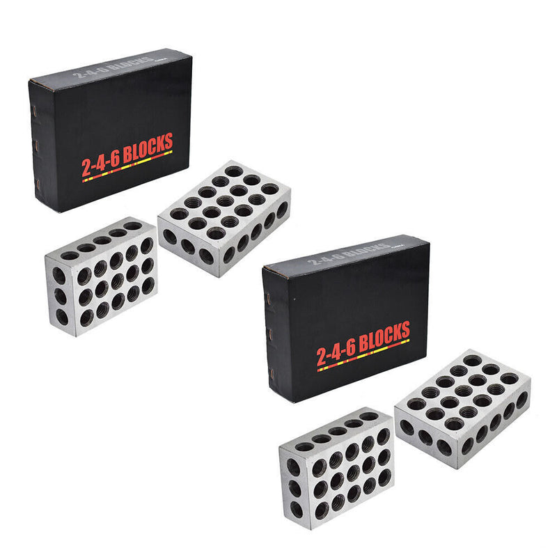 DURAFORCE 2 Pair 2-4-6 Blocks 23 Holes .0002" Machinist Precision 246 Jig 2 4 6