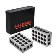 DURAFORCE 2 Pair 2-4-6 Blocks 23 Holes .0002" Machinist Precision 246 Jig 2 4 6