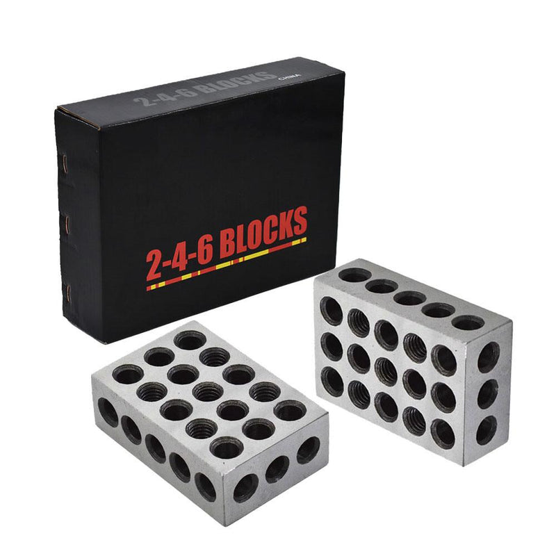 DURAFORCE 2 Pair 2-4-6 Blocks 23 Holes .0002" Machinist Precision 246 Jig 2 4 6