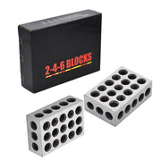 DURAFORCE 2 Pair 2-4-6 Blocks 23 Holes .0002" Machinist Precision 246 Jig 2 4 6