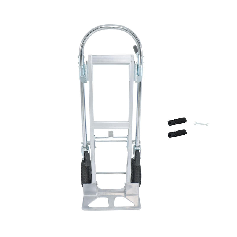 DURAFORCE 1000 Lbs Aluminum Hand Truck 2-in-1 Convertible Folding Dolly Cart Heavy Duty