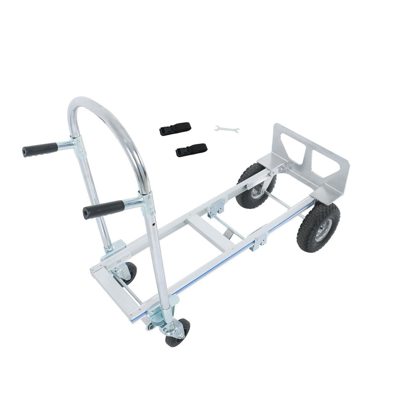 DURAFORCE 1000 Lbs Aluminum Hand Truck 2-in-1 Convertible Folding Dolly Cart Heavy Duty