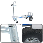 DURAFORCE 1000 Lbs Aluminum Hand Truck 2-in-1 Convertible Folding Dolly Cart Heavy Duty