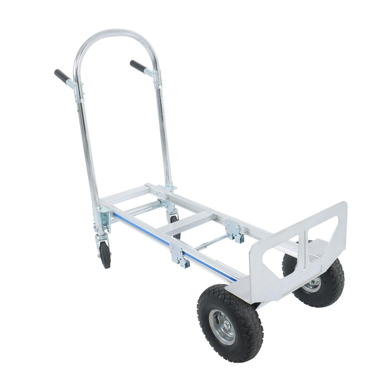 DURAFORCE 1000 Lbs Aluminum Hand Truck 2-in-1 Convertible Folding Dolly Cart Heavy Duty