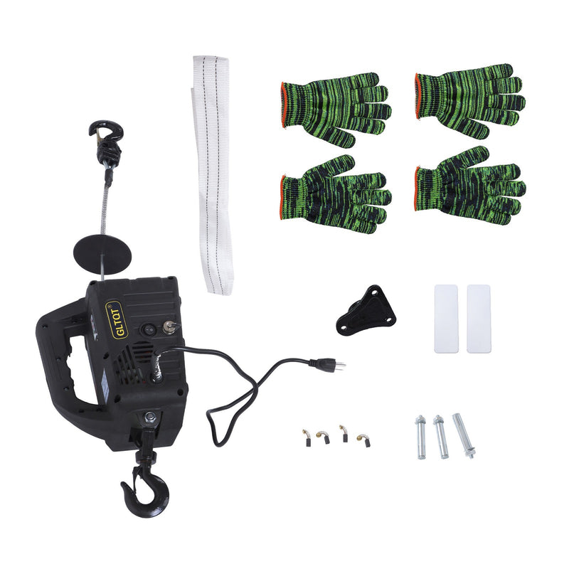 DURAFORCE 2in1 Portable Electric Hoist With Wireless Remote Control 22.9 ft Winch 500-B