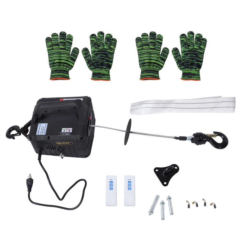 DURAFORCE 2in1 Portable Electric Hoist With Wireless Remote Control 22.9 ft Winch 500-B