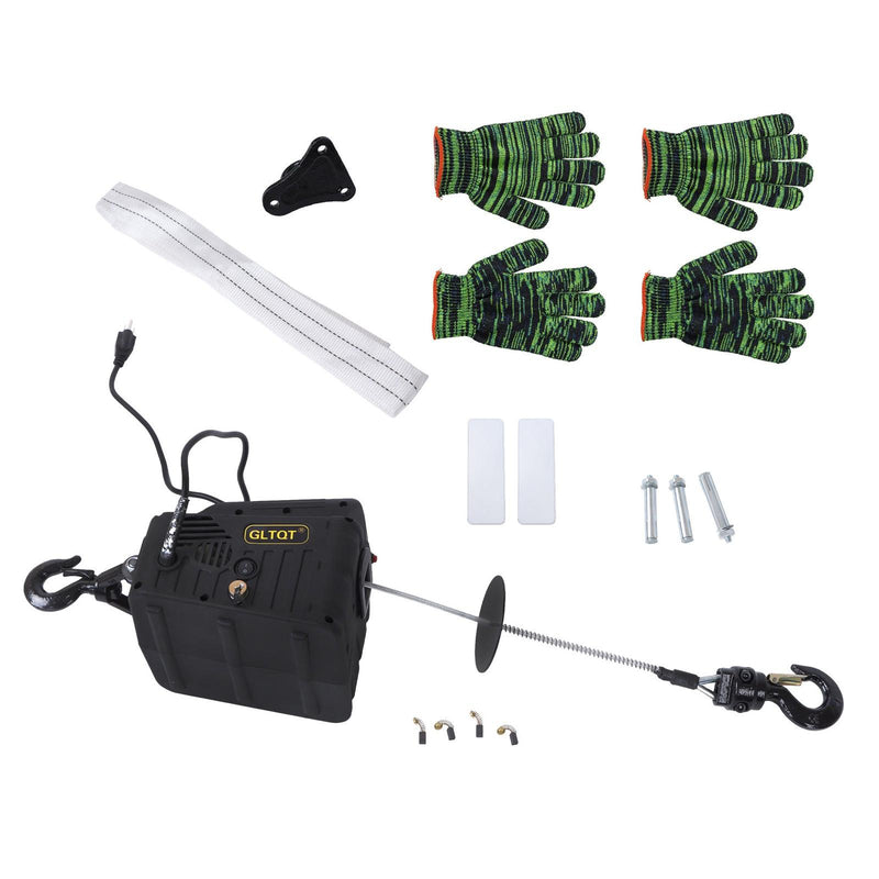 DURAFORCE 2in1 Portable Electric Hoist With Wireless Remote Control 22.9 ft Winch 500-B