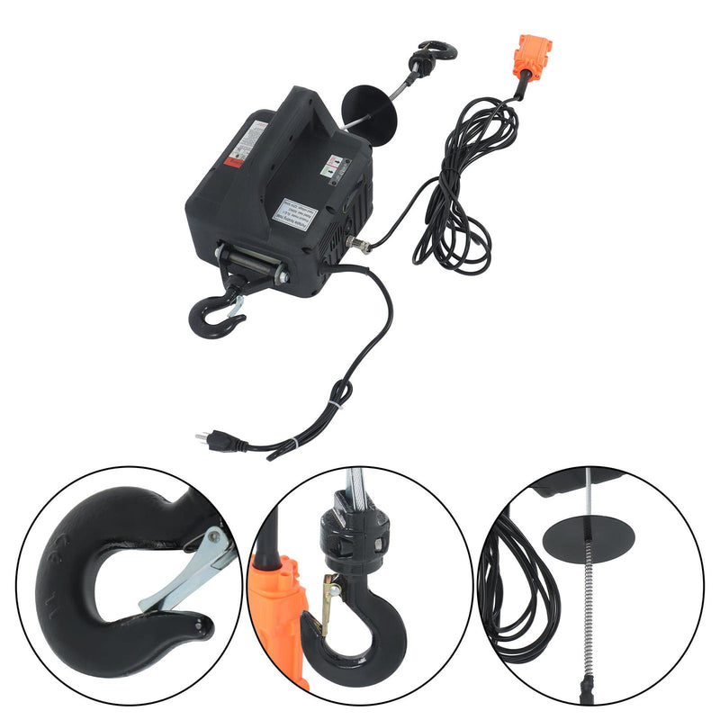 DURAFORCE 1100LB Electric Winch Wired & Wireless Remote Control 3in1 Electric Hoist Winch