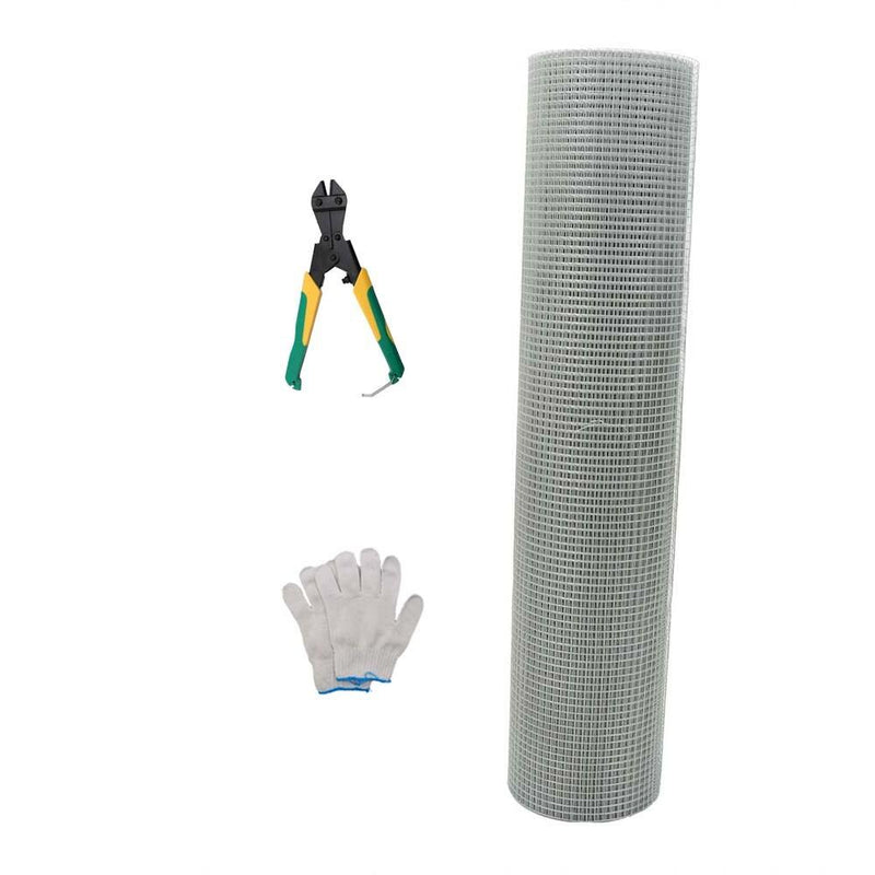 DURAFORCE 48" x 100FT 1/2 inch Welded Wire Mesh Chicken Wire Poultry Fence Hardware Cloth