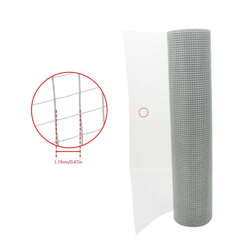 DURAFORCE 48" x 100FT 1/2 inch Welded Wire Mesh Chicken Wire Poultry Fence Hardware Cloth