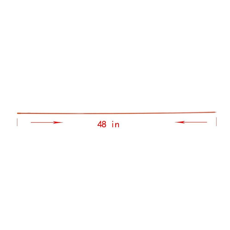DURAFORCE 1/4" Diameter Orange No-Reflective Markers Driveway 200Pcs Snow Stakes 48In Long