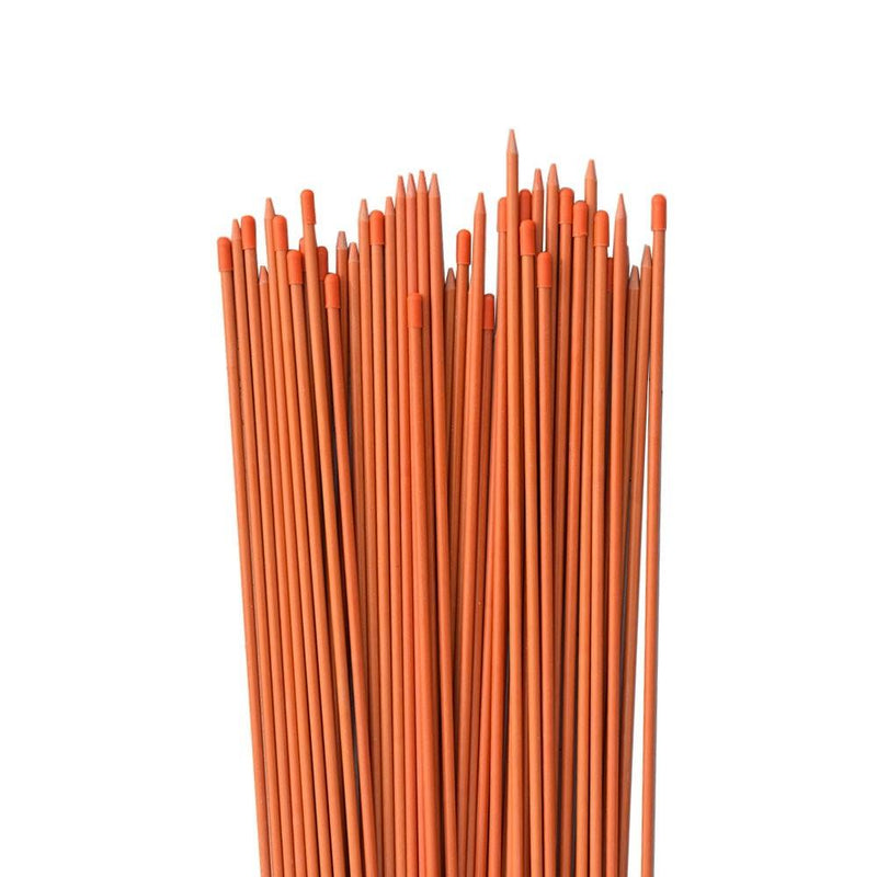 DURAFORCE 1/4" Diameter Orange No-Reflective Markers Driveway 200Pcs Snow Stakes 48In Long