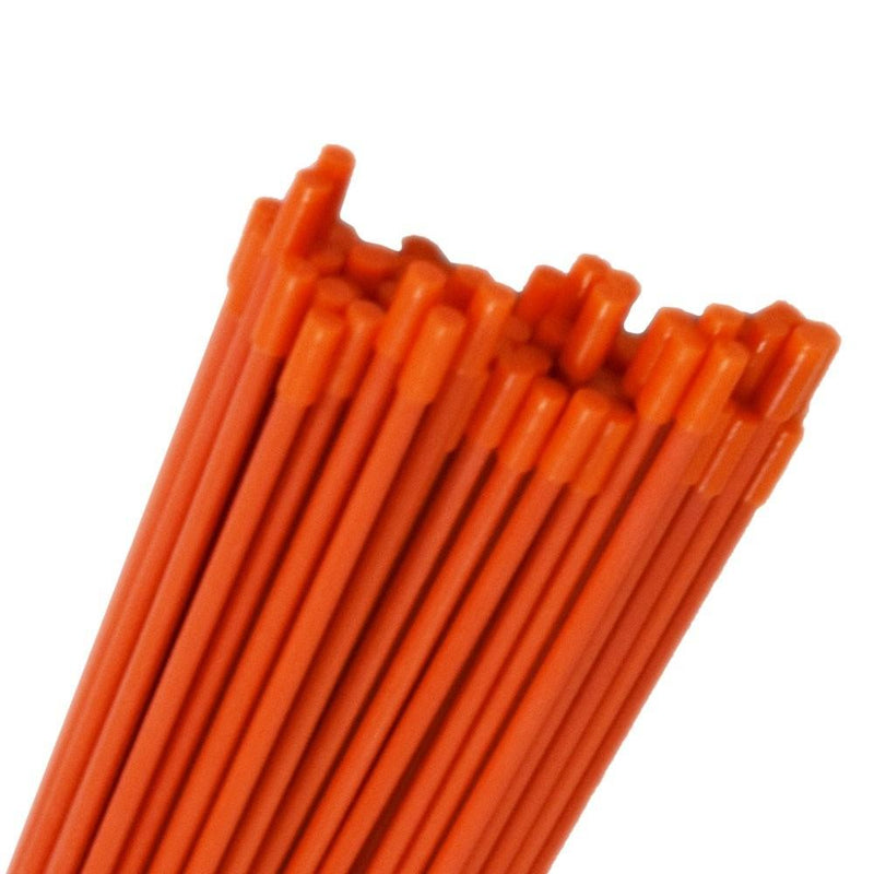 DURAFORCE 1/4" Diameter Orange No-Reflective Markers Driveway 200Pcs Snow Stakes 48In Long