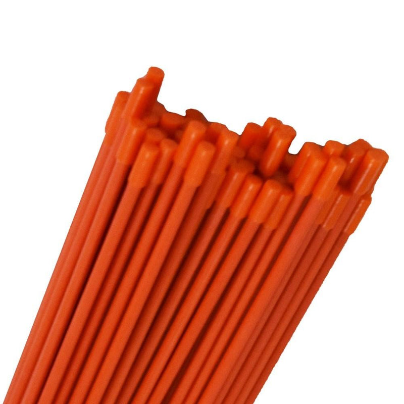 DURAFORCE 1/4" Diameter Orange No-Reflective Markers Driveway 200Pcs Snow Stakes 48In Long