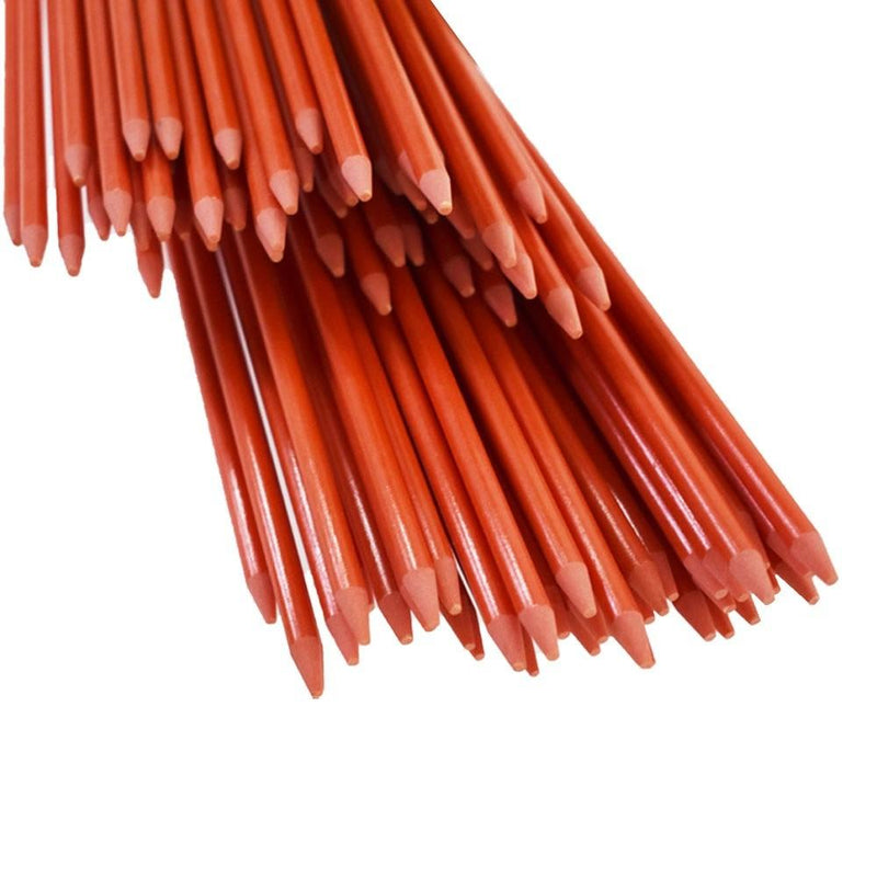 DURAFORCE 1/4" Diameter Orange No-Reflective Markers Driveway 200Pcs Snow Stakes 48In Long