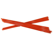 DURAFORCE 1/4" Diameter Orange No-Reflective Markers Driveway 200Pcs Snow Stakes 48In Long