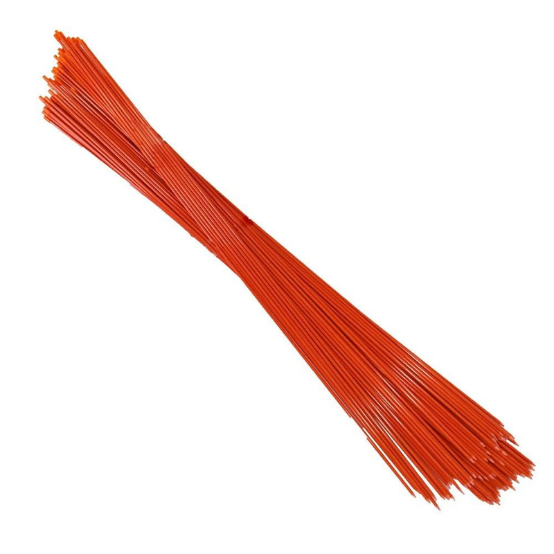 DURAFORCE 1/4" Diameter Orange No-Reflective Markers Driveway 200Pcs Snow Stakes 48In Long