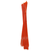 DURAFORCE 1/4" Diameter Orange No-Reflective Markers Driveway 200Pcs Snow Stakes 48In Long