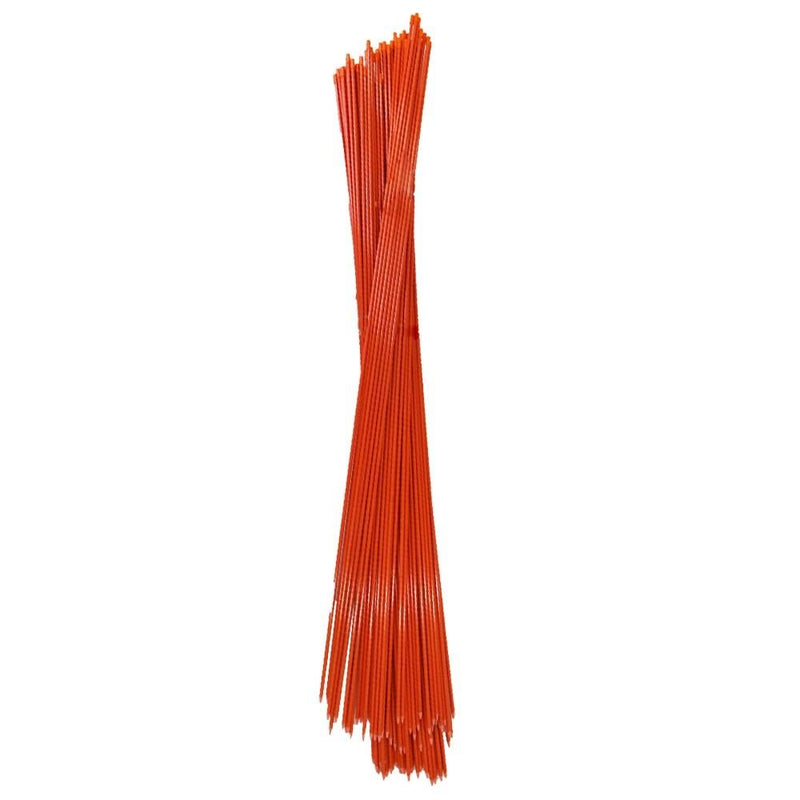 DURAFORCE 1/4" Diameter Orange No-Reflective Markers Driveway 200Pcs Snow Stakes 48In Long