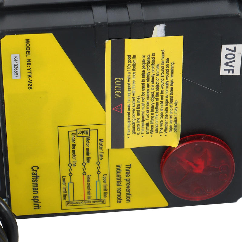 DURAFORCE 1320lbs 110V Wireless Electri Hoist w/ Wireless Remote Control & Emergency Stop