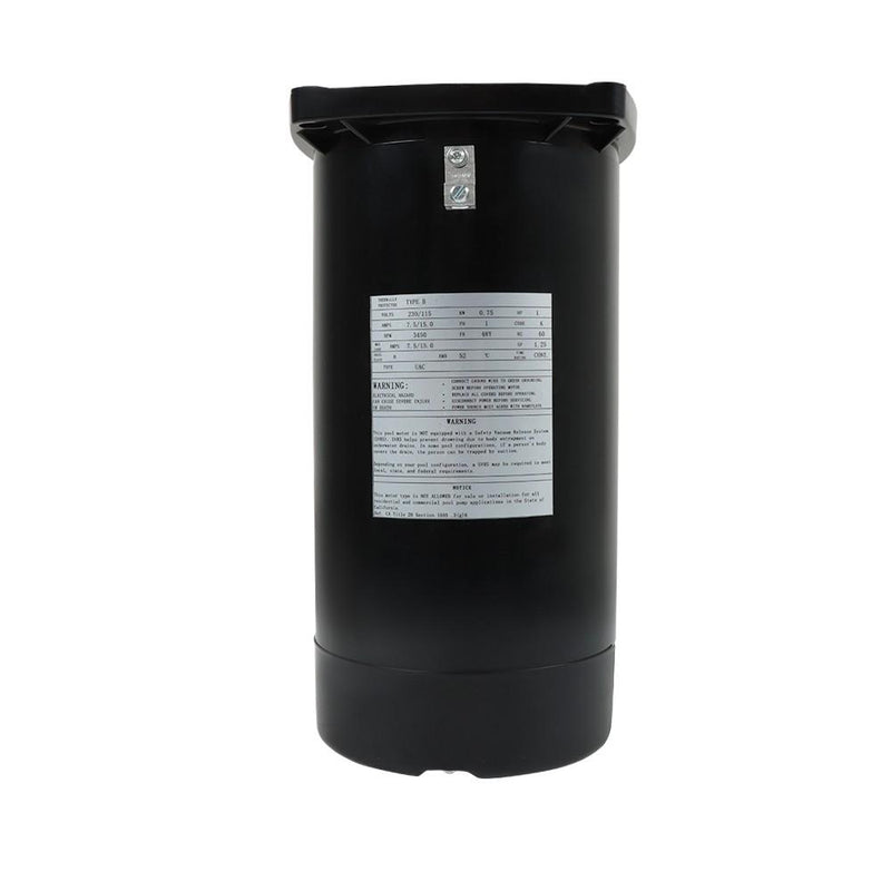DURAFORCE USQ1102 1HP 3450RPM 48Y Frame Pool Motor Square Flange Pool Pump Motor 115/230V