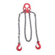 DURAFORCE 7100 lbs 3/8in x 10ft Chain Sling 2 Legs G80 Lifting Chain with Grab Hooks