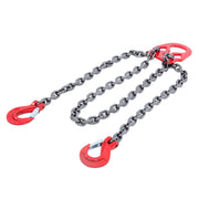 DURAFORCE 7100 lbs 3/8in x 10ft Chain Sling 2 Legs G80 Lifting Chain with Grab Hooks
