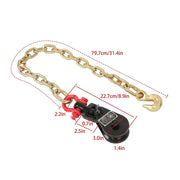 DURAFORCE 4 X 2 Ton Snatch Block w/ Chain Flatbed Tow Truck Rollback Car Carrier Cable
