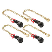 DURAFORCE 4 X 2 Ton Snatch Block w/ Chain Flatbed Tow Truck Rollback Car Carrier Cable
