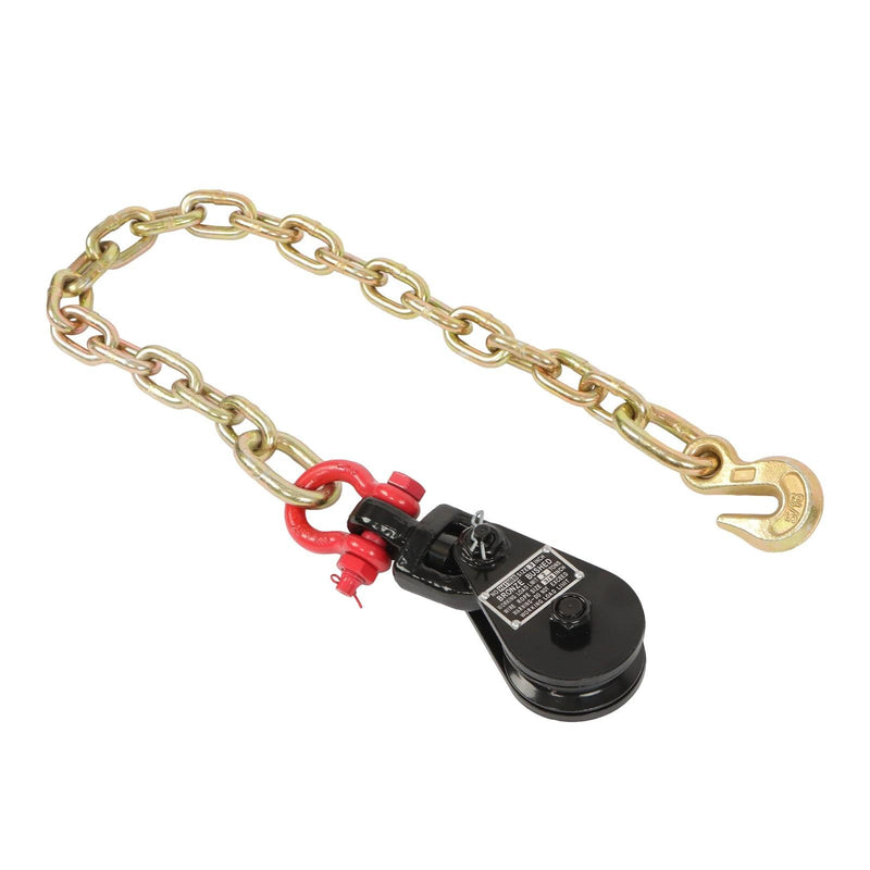 DURAFORCE 4 X 2 Ton Snatch Block w/ Chain Flatbed Tow Truck Rollback Car Carrier Cable