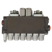 DURAFORCE Hydraulic Backhoe 11 GPM Directional Control Valve 6 Spool With 2 Joysticks