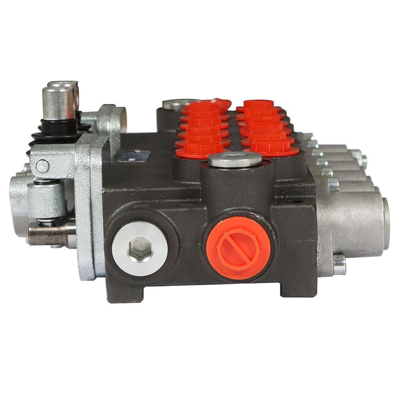 DURAFORCE Hydraulic Backhoe 11 GPM Directional Control Valve 6 Spool With 2 Joysticks