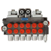DURAFORCE Hydraulic Backhoe 11 GPM Directional Control Valve 6 Spool With 2 Joysticks