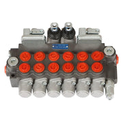 DURAFORCE Hydraulic Backhoe 11 GPM Directional Control Valve 6 Spool With 2 Joysticks