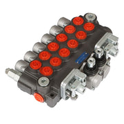 DURAFORCE Hydraulic Backhoe 11 GPM Directional Control Valve 6 Spool With 2 Joysticks