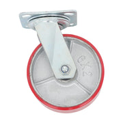 DURAFORCE 4 Pack Heavy Duty Swivel Caster Wheels 6" × 2" Polyurethane 4800Lbs Industrial