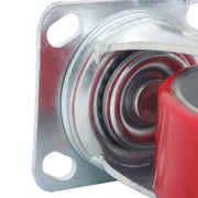 DURAFORCE 4 Pack Heavy Duty Swivel Caster Wheels 6" × 2" Polyurethane 4800Lbs Industrial