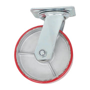 DURAFORCE 4 Pack Heavy Duty Swivel Caster Wheels 6" × 2" Polyurethane 4800Lbs Industrial