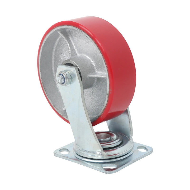 DURAFORCE 4 Pack Heavy Duty Swivel Caster Wheels 6" × 2" Polyurethane 4800Lbs Industrial