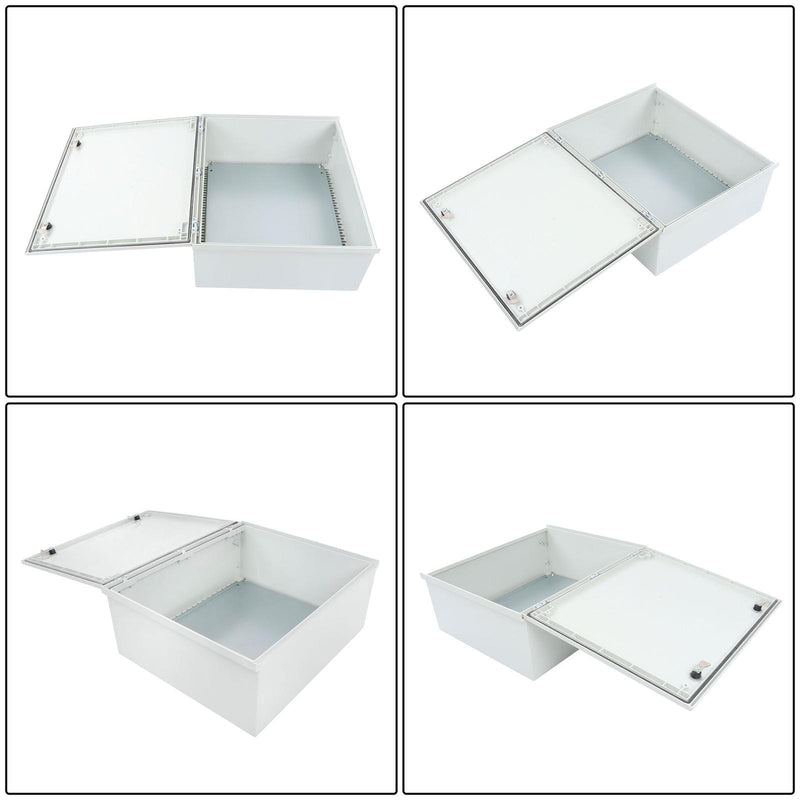 DURAFORCE Fiberglass Steel 24x20x9" Electrical NEMA 4X Enclosure IP65 Waterproof
