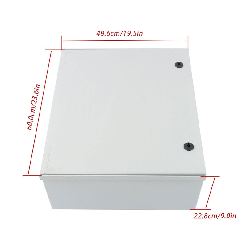 DURAFORCE Fiberglass Steel 24x20x9" Electrical NEMA 4X Enclosure IP65 Waterproof