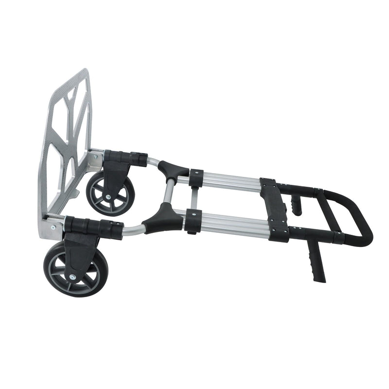 DURAFORCE 500 LB Aluminum Folding Hand Truck with Telescoping Handle & Elastic Ropes