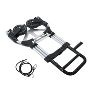 DURAFORCE 500 LB Aluminum Folding Hand Truck with Telescoping Handle & Elastic Ropes
