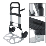 DURAFORCE 500 LB Aluminum Folding Hand Truck with Telescoping Handle & Elastic Ropes