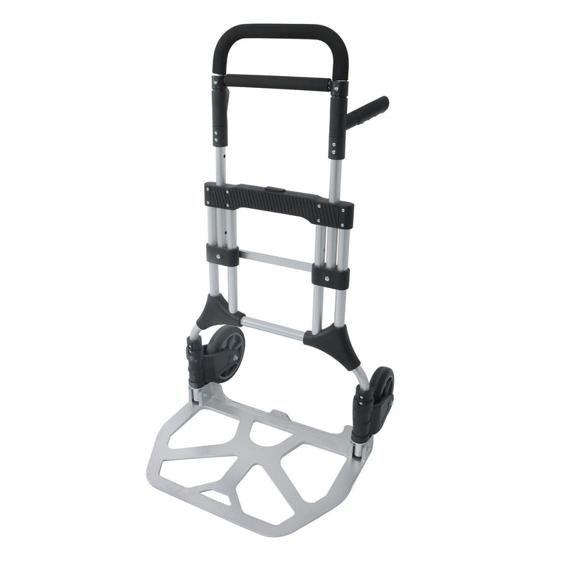 DURAFORCE 500 LB Aluminum Folding Hand Truck with Telescoping Handle & Elastic Ropes