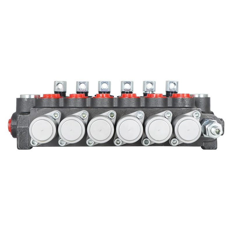 DURAFORCE 6 Spool Hydraulic Monoblock Double Acting Control Valve SAE11GPM+Conversion Plug